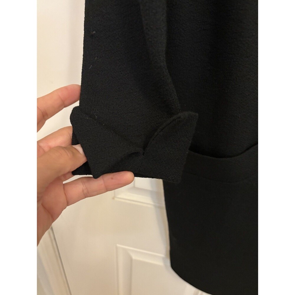 Donna Karan New York Wool Bodycon Dress Small black vintage 1980’s made in USA - Picture 4 of 10